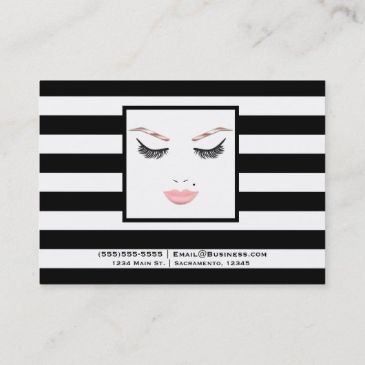 Roos Gold Makeup face Eyebrows Lips Glam Beauty Visitekaartje (Achterkant)