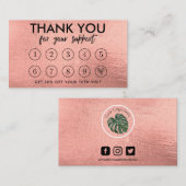 Roos Gold Makeup Hair Logo Loyalty Kaart Visitekaartje (Voorkant / Achterkant)