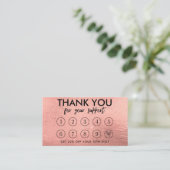 Roos Gold Makeup Hair Logo Loyalty Kaart Visitekaartje (Staand voorkant)