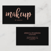 Roos Gold Makeup kunstenaar Beauty Salon Black Visitekaartje (Voorkant / Achterkant)