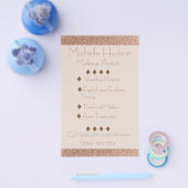 Roos Gold Makeup kunstenaar Beauty Salon Flyer (Enkel)