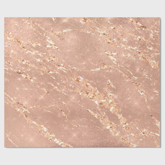 Roos Gold Makeup SPARK 16th Glitter Beauty Copper Cadeaupapier (Vlak)