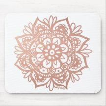 Roos Gold Mandala - Bloerroze Mousepad