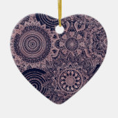 Roos Gold Mandala Collectie Blauw design Keramisch Ornament (Voorkant)