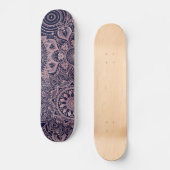 Roos Gold Mandala Collectie Blauw design Persoonlijk Skateboard (Voorkant)