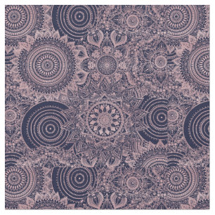 Roos Gold Mandala Collectie Blauw design Stof