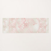 Roos Gold Mandala Cream Folie Aangepaste naam Yogamat (Achterkant (horizontaal))