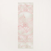 Roos Gold Mandala Cream Folie Aangepaste naam Yogamat (Achterkant)