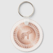Roos Gold Mandala Elephant Sleutelhanger (Achterkant)