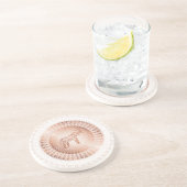 Roos Gold Mandala Elephant Zandsteen Onderzetter (Zijkant)