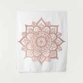 Roos Gold Mandala Flower Wandkleed (Voorkant)