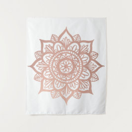 Roos Gold Mandala Flower Wandkleed
