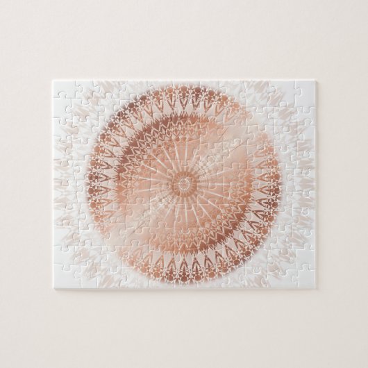 Roos Gold Mandala Legpuzzel (Horizontaal)