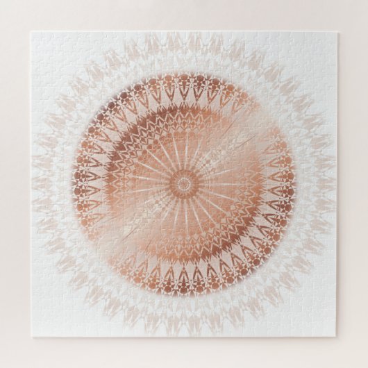 Roos Gold Mandala Modern Geometric Legpuzzel (Horizontaal)