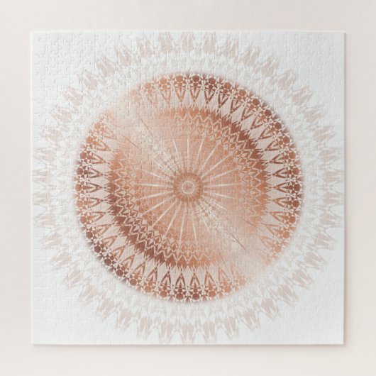 Roos Gold Mandala Modern Geometric Legpuzzel (Verticaal)
