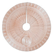 Roos Gold Mandala Monogram Fleece Kerstboom Rok (Voorkant)