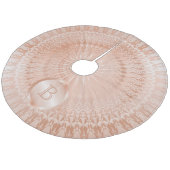 Roos Gold Mandala Monogram Fleece Kerstboom Rok (Gekanteld)