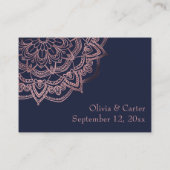 Roos Gold Mandala Navy Accommodaties Insert Kaart (Achterkant)