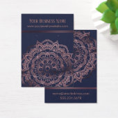 Roos Gold Mandala over Kaarten op marinescherm Visitekaartjes (Bureau)