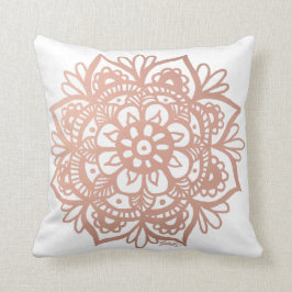 Roos Gold Mandala roze ventilator Kussen