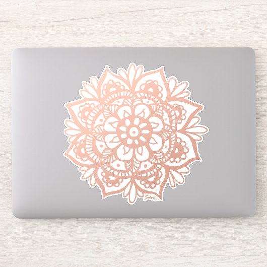 Roos Gold Mandala Sticker (Computer)