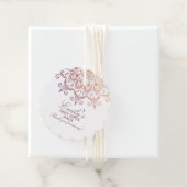 Roos Gold Mandala Sweet 16 Hartelijk dank Bedankjes Labels (In situ)