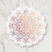 Roos Gold Mandala Sweet 16 Hartelijk dank Bedankjes Labels (Achterkant)