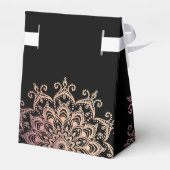 Roos Gold Mandala Sweet 16 Party Bedankdoosjes (Achterkant)