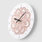 Roos Gold Mandala wandklok (Hoek)