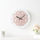 Roos Gold Mandala wandklok (Huis)