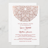 Roos Gold Mandala Weddenschap Kaart (Voorkant / Achterkant)