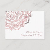 Roos Gold Mandala White Accommodations Invoerkaart Informatiekaartje (Achterkant)