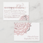 Roos Gold Mandala White Accommodations Invoerkaart Informatiekaartje (Voorkant / Achterkant)