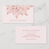  Roos Gold Mandala Yoga Docent Blush Pink Visitekaartje (Voorkant / Achterkant)