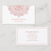 Roos Gold Mandala Yoga Instructor Visitekaartje (Voorkant / Achterkant)