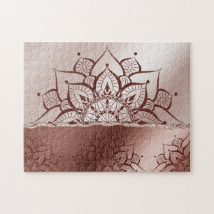 Roos Gold Mandala yoga zen Legpuzzel