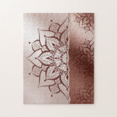 Roos Gold Mandala yoga zen Legpuzzel (Verticaal)