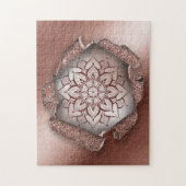 Roos Gold Mandala yoga zen Legpuzzel (Verticaal)