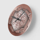 ROOS GOLD MANDALA YOGA ZEN LEVENSCOACH INITIALEN RONDE KLOK (Hoek)