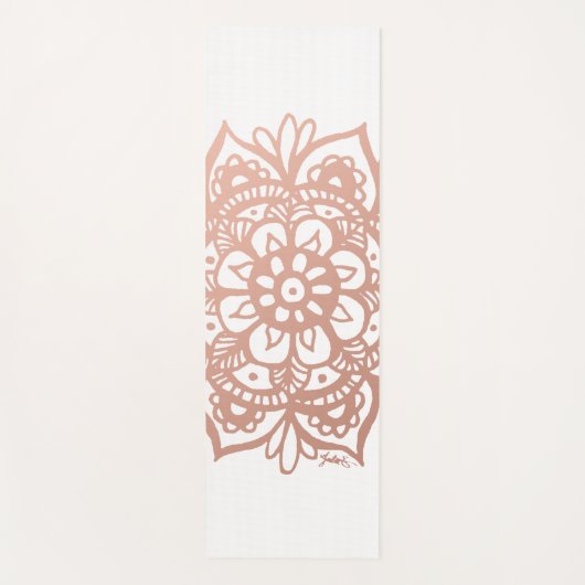 Roos Gold Mandala Yogamat (Voorkant)