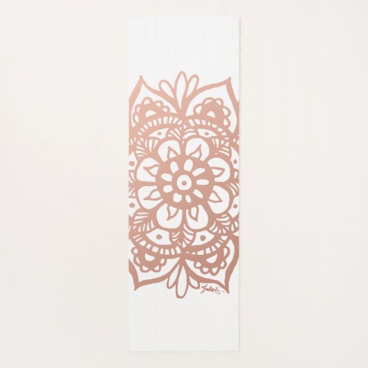 Roos Gold Mandala Yogamat (Achterkant)