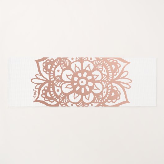 Roos Gold Mandala Yogamat (Voorkant (horizontaal))