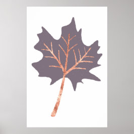 Roos Gold Maple Leaf Wall Print