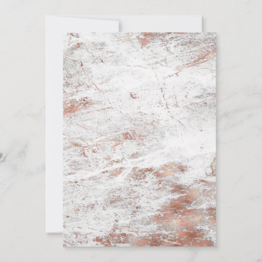 Roos Gold Marble 16th Birthday Party Save the Date (Achterkant)