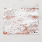 Roos Gold Marble 18th Birthday Party Save the Date Briefkaart (Achterkant)