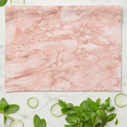 Roos Gold Marble 7 Theedoek (Gevouwen)