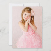 Roos Gold Marble Agate Geode Foto eerste communiqu Kaart (Achterkant)