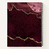 Roos Gold Marble Agate Geode Sketchbook Notitieboek (Achterkant)