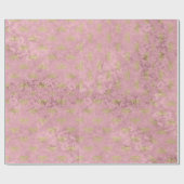 Roos Gold Marble Blush Pink Shimmer Elegant Molten Cadeaupapier (Vlak)