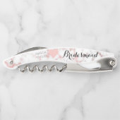 Roos Gold Marble Bridal Girly Bridesmaid Kurkentrekker (Achterkant)